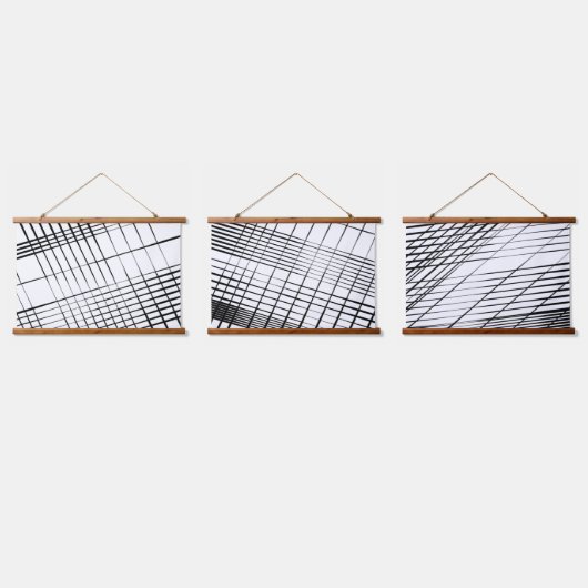 ラインアート ウッド トップ ウォール タペストリー (トリプル)