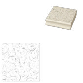 ラインアート、カンガルー、幽霊ウッドアートスタンプ ラバースタンプ (押印)