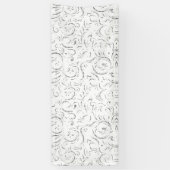 ラインアート、カンガルー、幽霊バナー 横断幕 (縦)