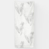 ラインアート、シーシェル、ハープバナー 横断幕 (縦)