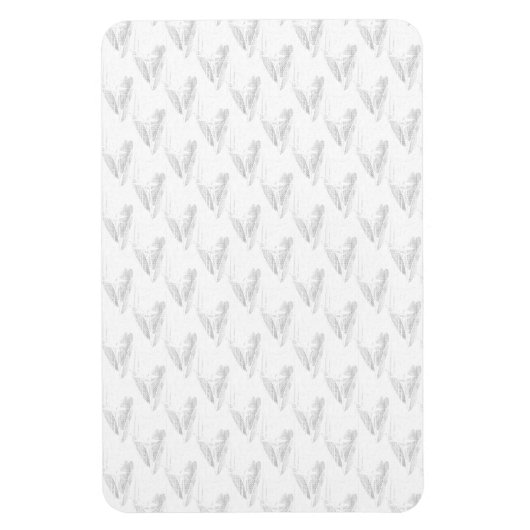 ラインアート、シーシェル、ハープ マグネット (縦)