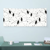 ラインアート、ダークグレーのバナー 横断幕 (トレードショー)