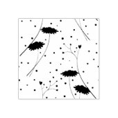 ラインアート、ダークグレーウッドアートスタンプ ラバースタンプ (インプリント)