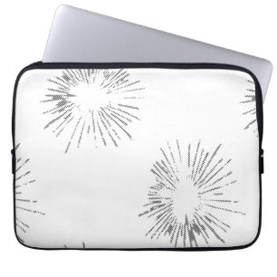 ラインアート、ライトグレー、ゲイザーエレクトロニクスバッグ ラップトップスリーブ