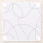 ラインアート（紫） ガラスコースター (裏面)