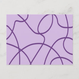 ラインアート（紫） ポストカード