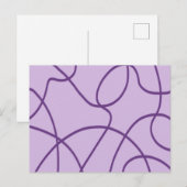 ラインアート（紫） ポストカード (正面/裏面)