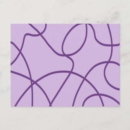 ラインアート（紫） ポストカード (正面)