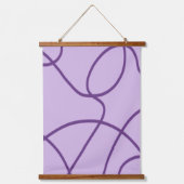 ラインアート（紫） 吊り下げ型タペストリー (正面)