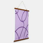 ラインアート（紫） 吊り下げ型タペストリー (傾斜あり)