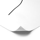 ラインアート |赤い口紅の女性 ポスター (角)