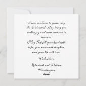 ラインアート 赤い自転車が石畳の通りにあるドローイング シーズンカード (裏面)