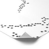 ラインアート、雪のドリフト、Vistaホワイトペデスタルサイン ポスター (角)