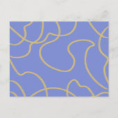ラインアート：青の金ゴールド ポストカード (正面)