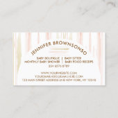 ラインウォーターカラーパターンフォレストアニマルズベビーシッター 名刺 (裏面)