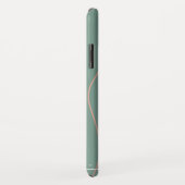 ラインエステティックグリーン背景パステル背景 Case-Mate iPhoneケース (裏面/右)