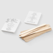 ラインエレガントアートマグノリアフローラ結婚式 プログラム ハンドファン (組立なし)