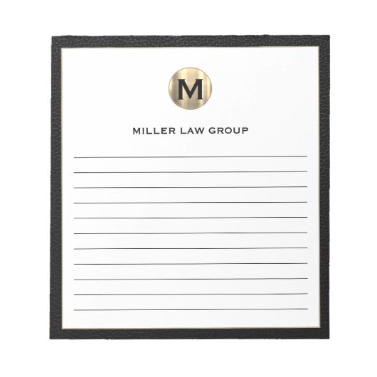 ラインエレガントメモ帳 ノートパッド (正面)