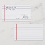 ラインエレガント紙プレーンプロフェッショナルミニマリスト 名刺 (正面/裏面)