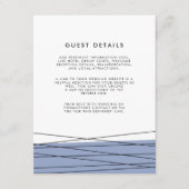 ラインエーション結婚のゲスト詳細カード |スチールブルー エンクロージャーカード (正面)