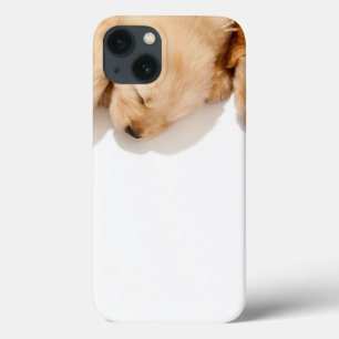 ラインオブスリーピングゴールデンリトリーバー子犬 iPhone 13ケース
