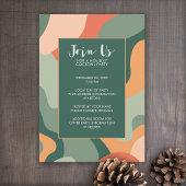 ラインオーガニック抽象芸術アートジェイドコーラルホリデイ 招待状