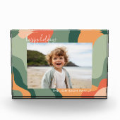 ラインオーガニック抽象芸術アート – ジェイドコーラル1 フォトブロック (正面)