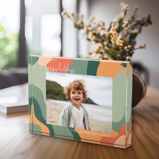 ラインオーガニック抽象芸術アート – ジェイドコーラル1 フォトブロック