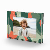 ラインオーガニック抽象芸術アート – ジェイドコーラル1 フォトブロック (右)