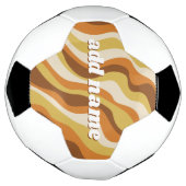 ラインオーガニック抽象芸術アート – 名前の追加ハニーカラー サッカーボール (回転)