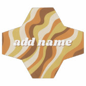 ラインオーガニック抽象芸術アート – 名前の追加ハニーカラー サッカーボール (フラット)