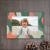 ラインオーガニック抽象芸術アート – 1フォトジェードコーラル シーズンカード