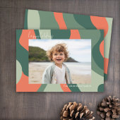 ラインオーガニック抽象芸術アート – 1フォトジェードコーラル シーズンカード