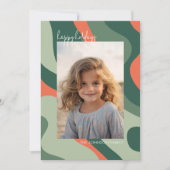 ラインオーガニック抽象芸術アート – 1フォトジェードコーラル シーズンカード (正面)