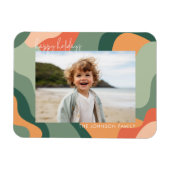 ラインオーガニック抽象芸術アート – 1フォトジェードコーラル マグネット (横)