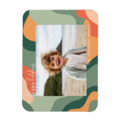 ラインオーガニック抽象芸術アート – 1フォトジェードコーラル マグネット (縦)