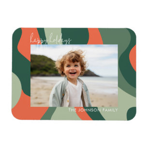 ラインオーガニック抽象芸術アート – 1フォトジェードコーラル マグネット