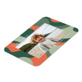 ラインオーガニック抽象芸術アート – 1フォトジェードコーラル マグネット (左側)