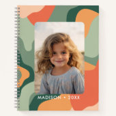 ラインオーガニック抽象芸術アート – 1フォトジェードタンゲリン ノートブック (正面)