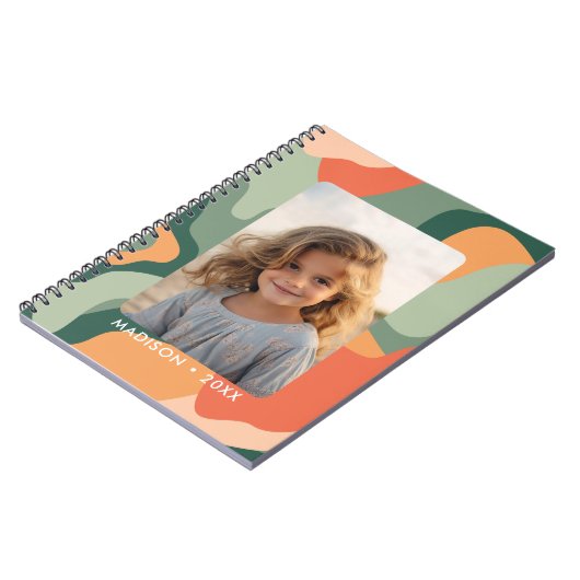 ラインオーガニック抽象芸術アート – 1フォトジェードタンゲリン ノートブック (左側)