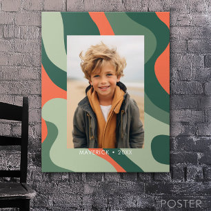 ラインオーガニック抽象芸術アート – 1フォトジェードタンゲリン ポスター