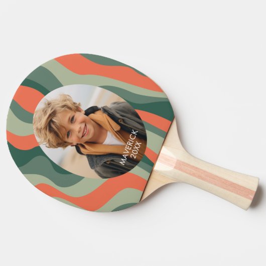 ラインオーガニック抽象芸術アート – 1フォトジェードタンゲリン 卓球ラケット (横)