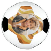 ラインオーガニック抽象芸術アート – 1枚の写真 – ハニーカラー サッカーボール (回転)