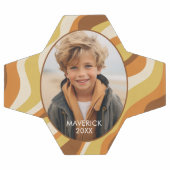 ラインオーガニック抽象芸術アート – 1枚の写真 – ハニーカラー サッカーボール (フラット)