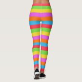 ラインカラフルレインボーパテルカラー レギンス (裏面)