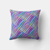 ラインカラフル抽象芸術アートデコール クッション (裏面)