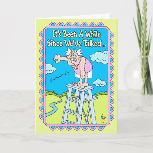 ラインカードをドロップする誕生日 カード (正面)