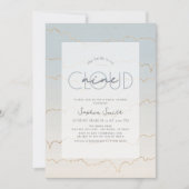 ラインクラウド9ブルースカイウォーターブライダルシャワー 招待状 (正面)