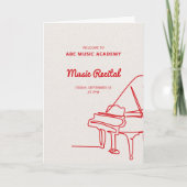 ライングランドピアノ音楽リサイタルプログラム招待状 招待状 (正面)