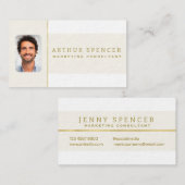 ラインゴールデンミニマルプロフェッショナル名刺 名刺 (正面/裏面)